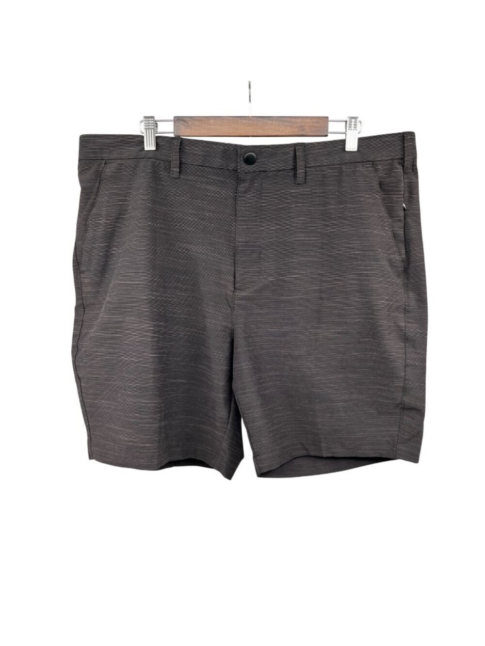 Apt. 9 Mens Premier Flex Shorts Charcoal Flat Front Pockets Size 40